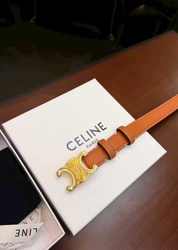 Celine Paris Kahverengi Deri Kemer - Görsel 5