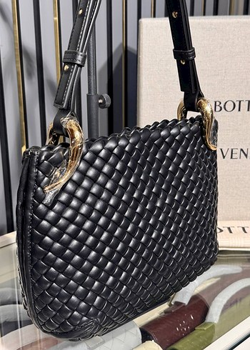 Bottega veneta Bordo Deri Kapitone Kadın Çanta - Görsel 7
