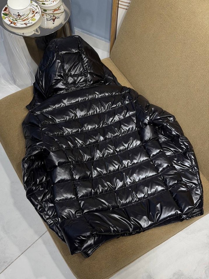 Moncler Siyah Kapüşonlu Erkek Şişme Mont - Görsel 2