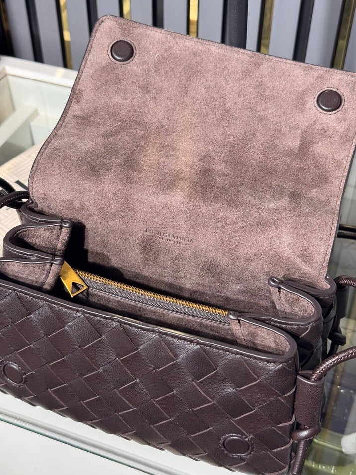 Bottega veneta Klasik Kahverengi Deri Kadın Çanta - Görsel 4