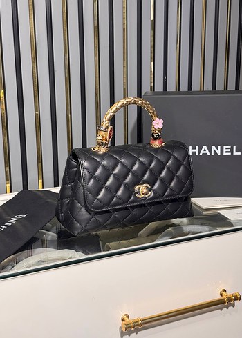 Chanel Siyah Deri Kapitone Kadın Çanta - Görsel 2