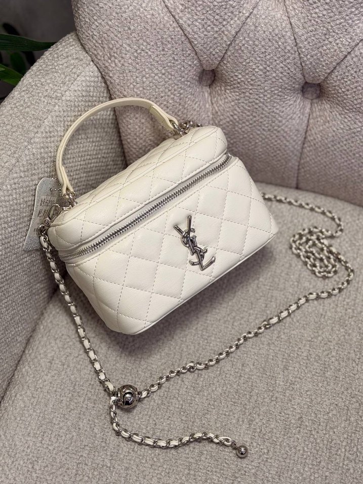 Saint laurent Siyah Deri Kadın Çanta - Fermuarlı, Nakışlı - Görsel 2