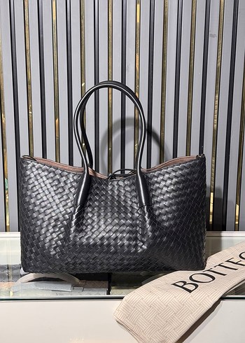 Bottega veneta Bordo Deri Kadın Çanta - Görsel 5