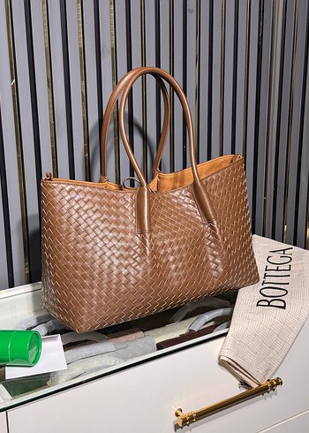 Bottega veneta Bordo Deri Kadın Çanta - Görsel 8
