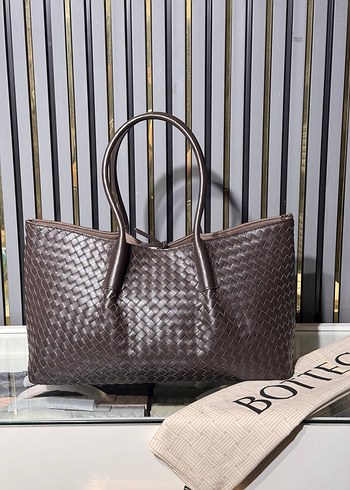 Bottega veneta Bordo Deri Kadın Çanta - Görsel 3