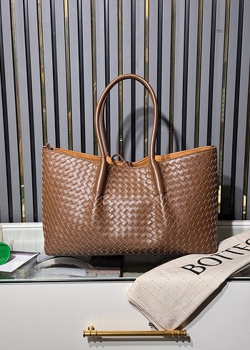 Bottega veneta Bordo Deri Kadın Çanta - Görsel 7