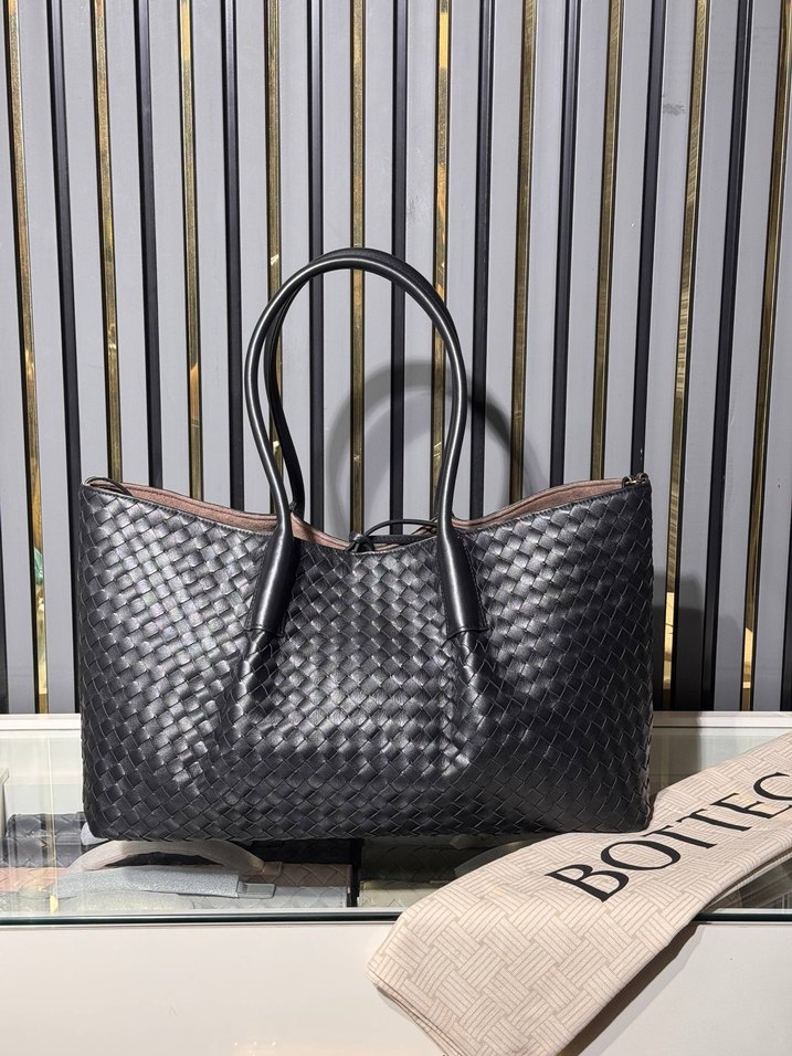 Bottega veneta Bordo Deri Kadın Çanta - Görsel 5