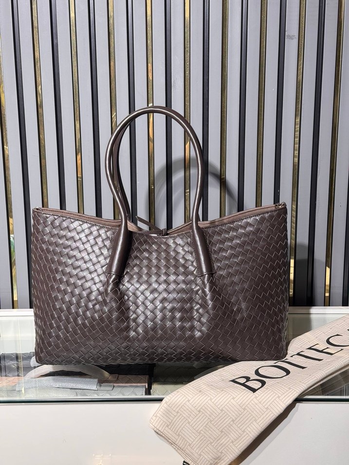 Bottega veneta Bordo Deri Kadın Çanta - Görsel 3