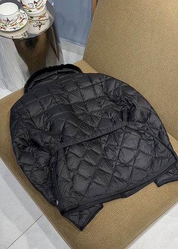 Moncler Kürklü Siyah Mini Kadın Ceket - Görsel 2