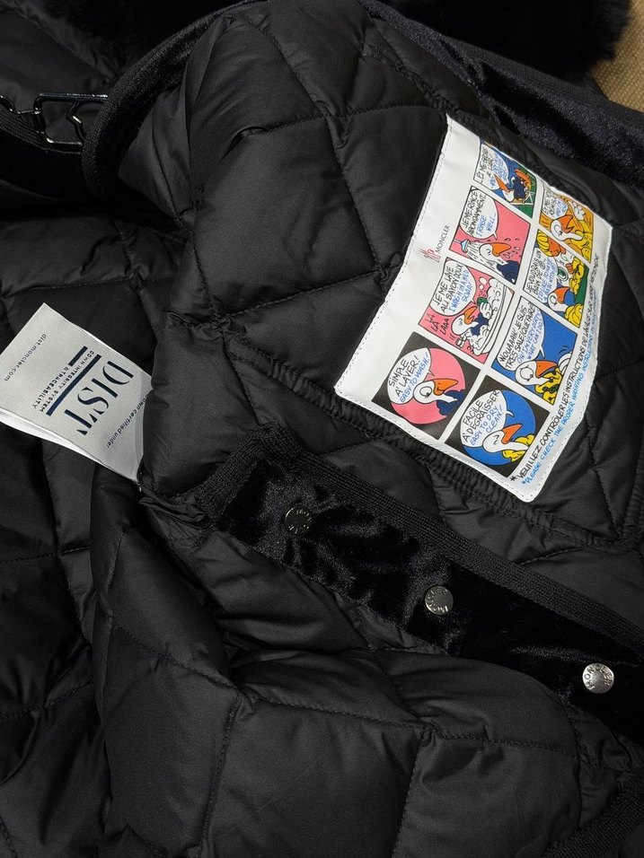 Moncler Kürklü Siyah Mini Kadın Ceket - Görsel 3