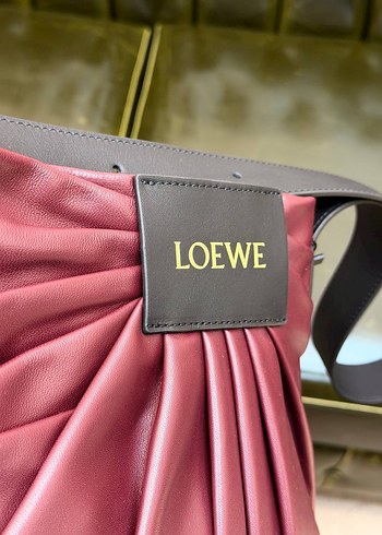 LoeweBordo Pileli Deri Kadın Çanta LOEWE - Görsel 3