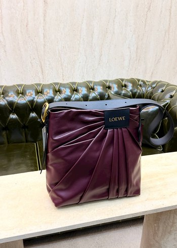 LoeweBordo Pileli Deri Kadın Çanta LOEWE - Görsel 2