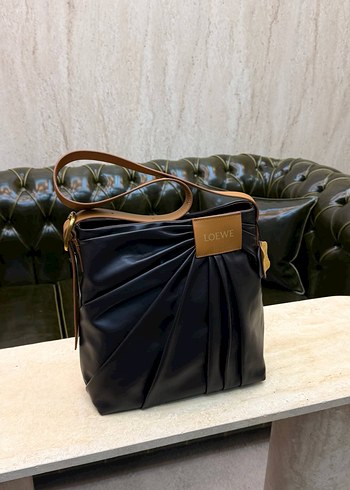 LoeweBordo Pileli Deri Kadın Çanta LOEWE - Görsel 10