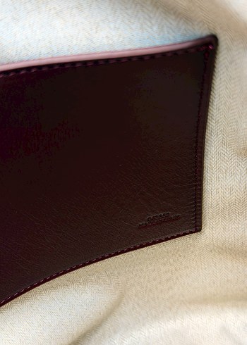 LoeweBordo Pileli Deri Kadın Çanta LOEWE - Görsel 6