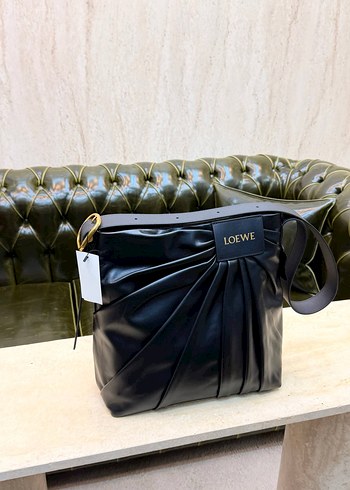 LoeweBordo Pileli Deri Kadın Çanta LOEWE - Görsel 7