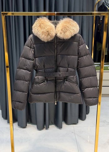 Moncler Kürklü Bej Kadın Kış Montu - Görsel 3