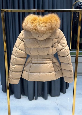 Moncler Kürklü Bej Kadın Kış Montu - Görsel 2