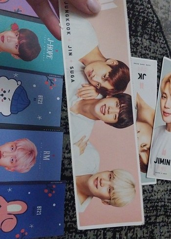 Renkli bts defterler ve arkalı önlü ayrac ayraçlar - Görsel 3