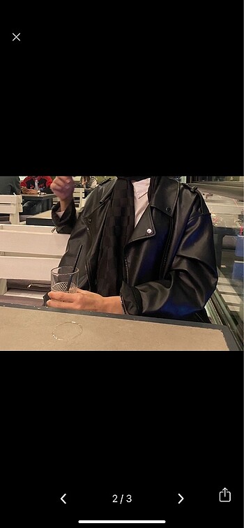 Zara Oversize deri ceket
