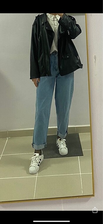 xl Beden Oversize deri ceket