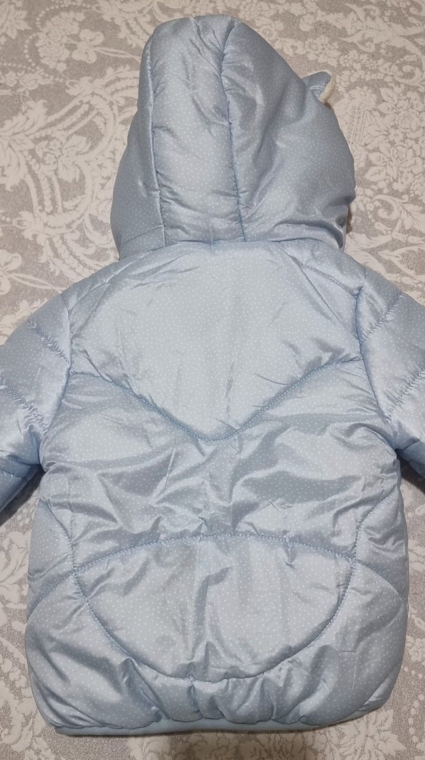 Mavi Erkek Bebek Kürklü Kış Tulumu - Görsel 2