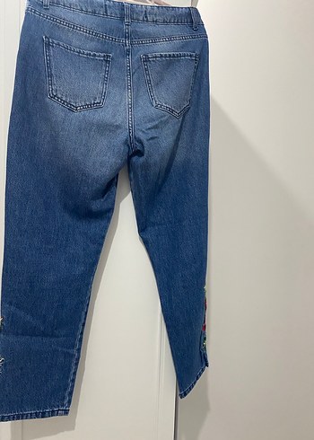 40 Beden lcw jeans Nakışlı Düğmeli Mavi Kadın Kot Pantolon