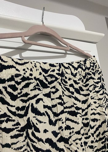 LC Waikiki Kadın lcw Zebra Desenli Midi Etek