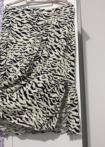 l Beden Kadın lcw Zebra Desenli Midi Etek