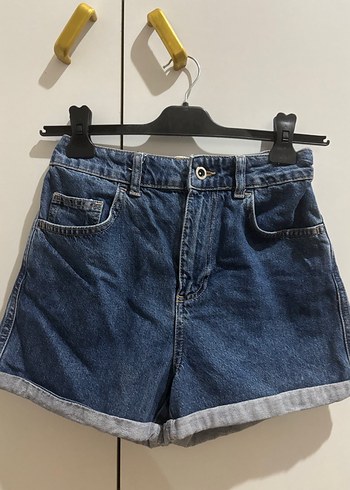 Kadın mavi Mini Kot Şort