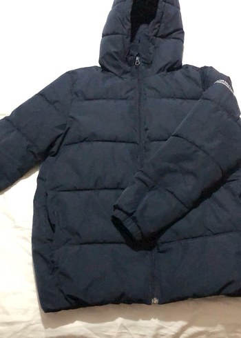 Erkek Çocuk Lacivert Kapüşonlu Kısa Mont - Görsel 2