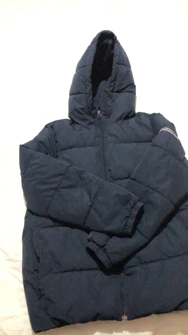 Erkek Çocuk Lacivert Kapüşonlu Kısa Mont - Görsel 3