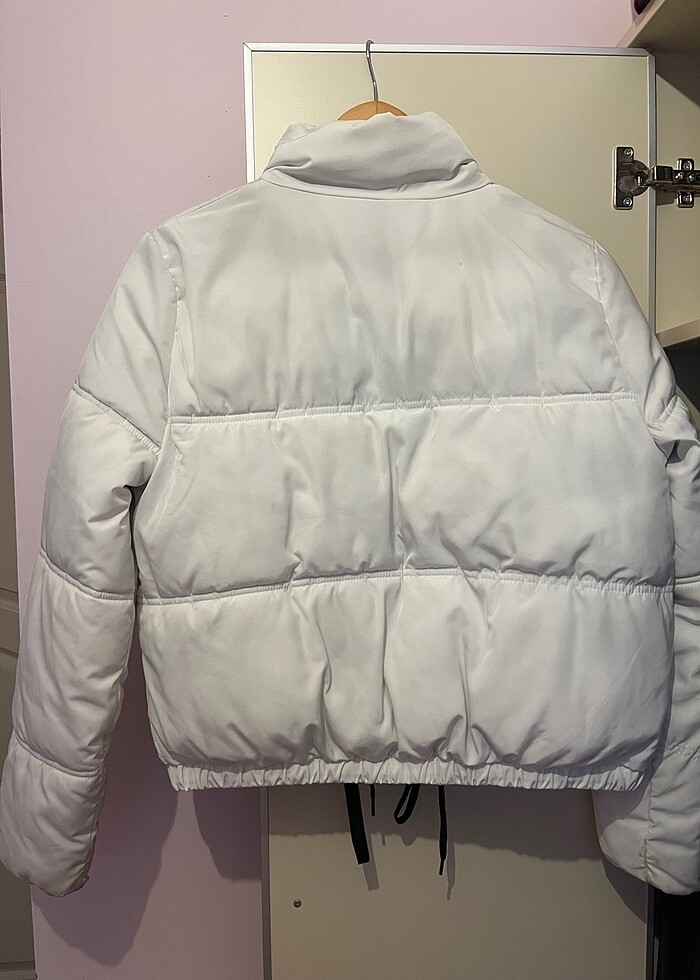 Beyaz Şişme Mont - Görsel 2