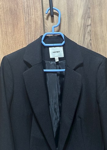 Düğmeli Siyah Kadın Blazer Ceket - Görsel 2