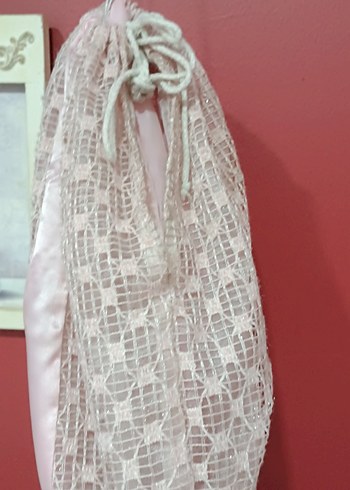 Dantel Detaylı Pembe posetlik - Görsel 2