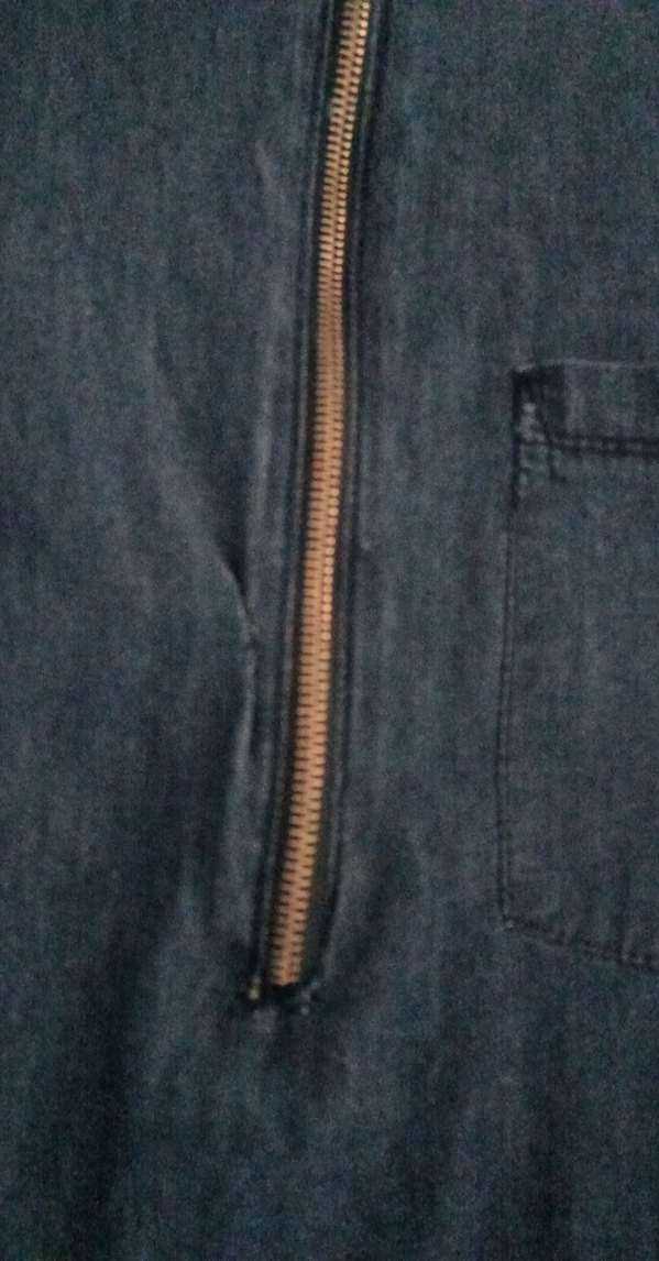 Kadın Lacivert Denim Midi Tunik - Görsel 3