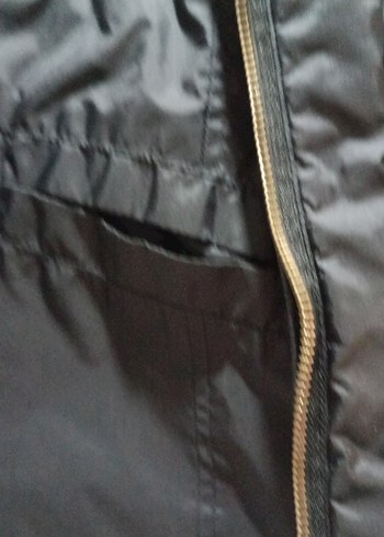 Siyah Deri Midi Kadın Ceket yagmurluk - Görsel 3