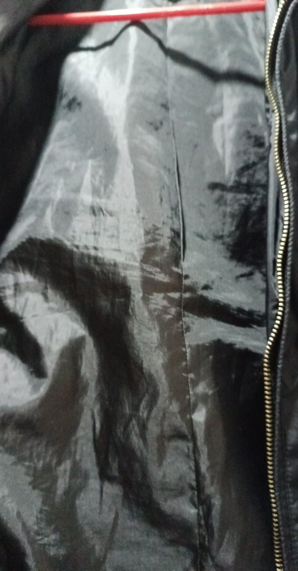 Siyah Deri Midi Kadın Ceket yagmurluk - Görsel 4