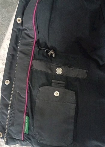 kus tuyu orjinal adidas montDüğmeli Siyah Kadın Kışlık Mont - Görsel 5