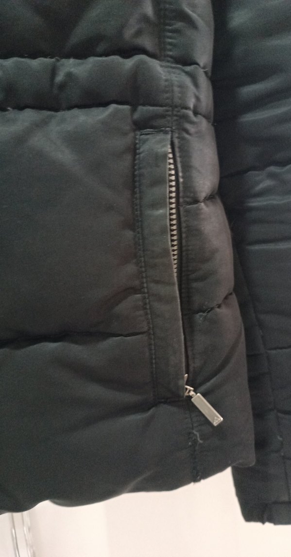 kus tuyu orjinal adidas montDüğmeli Siyah Kadın Kışlık Mont - Görsel 2