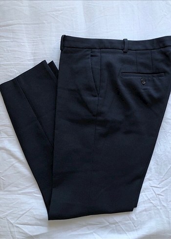 Zara Zara Lacivert Kadın Kumaş Pantolon
