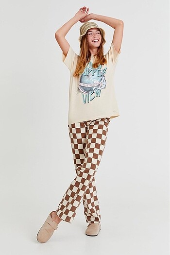 Pull&Bear Kahverengi Dama Pantolon