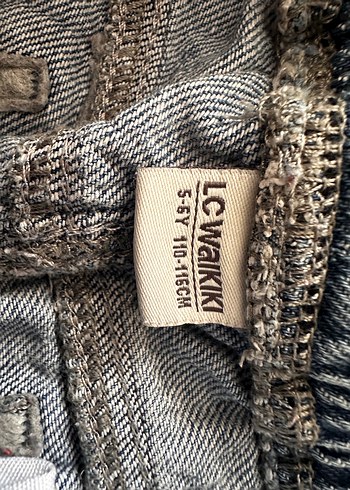 Kız Çocuk Gri Mini Denim Şort - Görsel 3