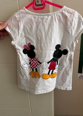 Kız Çocuk Beyaz Baskılı Kısa Kollu Tişört - Görsel 2