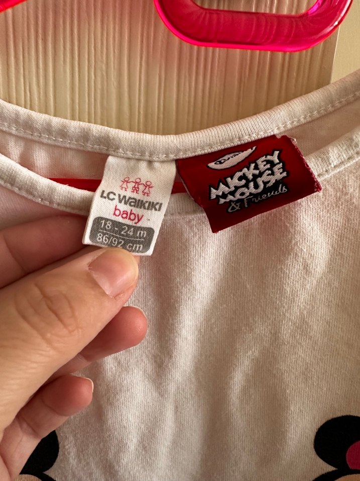 Kız Çocuk Beyaz Baskılı Kısa Kollu Tişört - Görsel 3