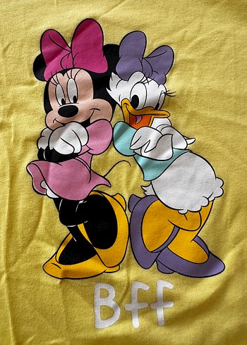 Kız Çocuk Sarı Baskılı Kısa Kollu Takım - Görsel 2