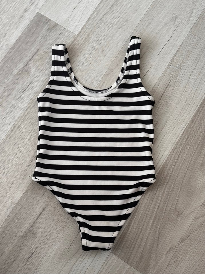 Kızlar için renkli çizgili dondurma desenli mayo - Görsel 2