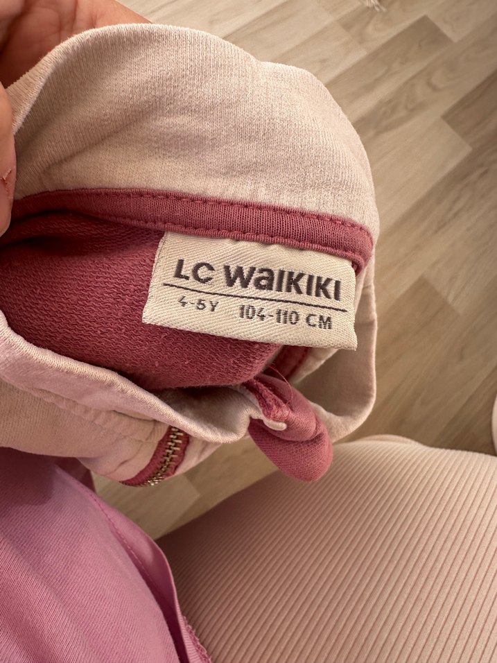 Yarım Fermuarlı Pembe Yüksek Yakalı Sweatshirt - Görsel 2