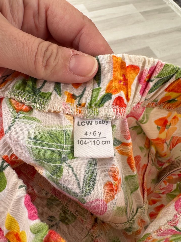 Çiçek Desenli Bohem Düğmeli Kız Eteği - Görsel 3