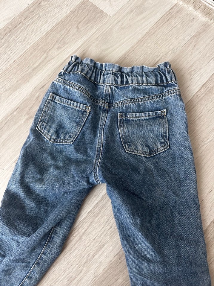 Rahat Kesim Kız Kot Pantolon - Görsel 4