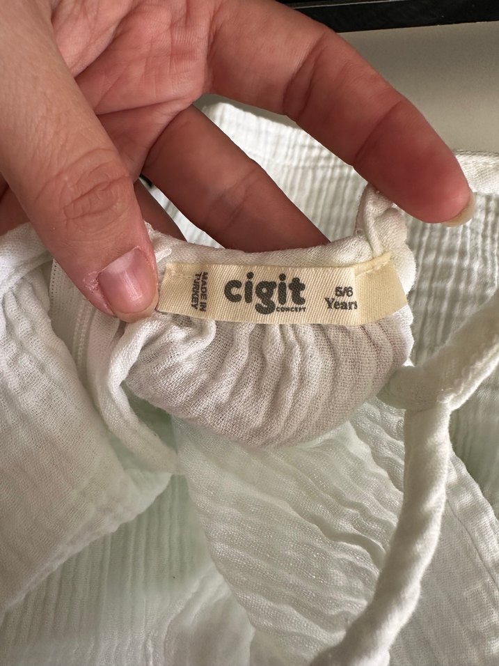 Cigit Beyaz Pilili Kız Tulum - Görsel 3